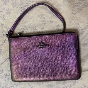 Coach Iridescent Purple Wristlet